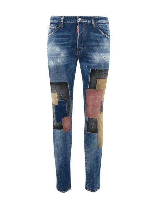 Jeans Skinny Cool Guy con toppe DSQUARED2 | S74LB1549 S30342470